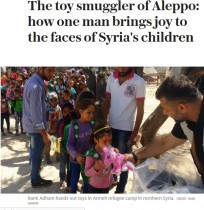 【海外発！Breaking News】命懸けで子供たちに玩具を運ぶ「玩具の密輸人」（シリア）