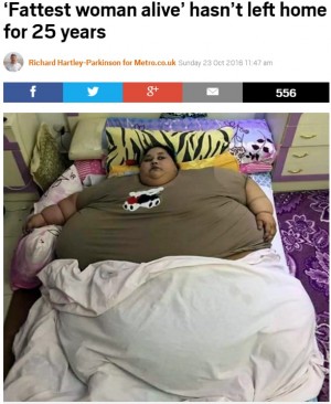 【海外発！Breaking News】世界一太った女性の苦悩　体重499.8kg　25年間一度も外出できず（エジプト）