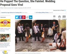 【海外発！Breaking News】プロポーズに感極まって失神、後頭部を強打した女性（メキシコ）＜動画あり＞