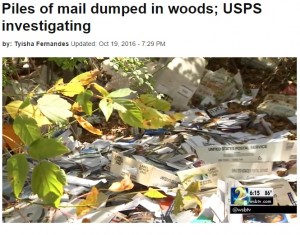 【海外発！Breaking News】山林で大量の未配達郵便物が発見される　配達員が投棄か（米）