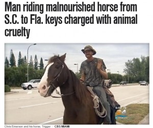 【海外発！Breaking News】1100kmも馬を歩かせ続けた男　動物虐待で逮捕（米）