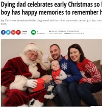 【海外発！Breaking News】末期ガン男性　1か月早くクリスマス　息子に18年分の手紙をしたためる（英）