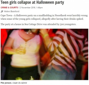 【海外発！Breaking News】ハロウィンパーティで泥酔　少女7人が救急搬送（南ア）