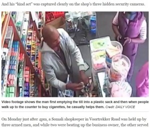 【海外発！Breaking News】犯行中に客が入店　笑顔で商品を売る強盗（南ア）