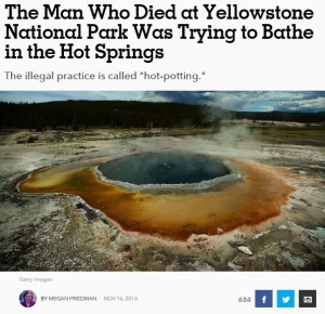 【海外発！Breaking News】米イエローストーン国立公園で強酸性熱水泉に落ちた男性　遺体は溶解