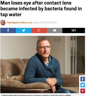 【海外発！Breaking News】コンタクトレンズにバクテリアが繁殖　59歳男性が失明（英）