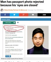 【海外発！Breaking News】目を開けているのに「閉じている」とパスポート申請を拒否された男性（ニュージーランド）
