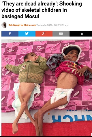 飢餓で苦しむ子供たち（出典：http://metro.co.uk）