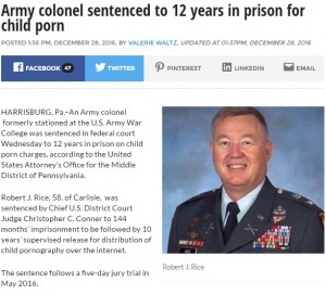 【海外発！Breaking News】58歳の陸軍大佐　児童ポルノ画像大量所有で懲役12年（米）