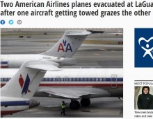 【海外発！Breaking News】ガリガリ衝撃音に乗客ら悲鳴　NYラガーディア空港で旅客機の翼同士が接触