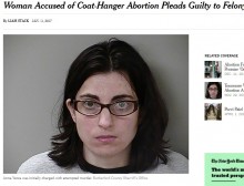 【海外発！Breaking News】ハンガーで妊娠24週の胎児を掻き出そうとした女、保釈を条件に有罪を認める（米）