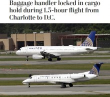 【海外発！Breaking News】ユナイテッド航空機、荷物係を貨物室に閉じ込めたまま1時間半フライト（米）
