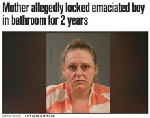 【海外発！Breaking News】母親が12歳息子をバスルームで2年監禁　13kgまでやせ細る（米）