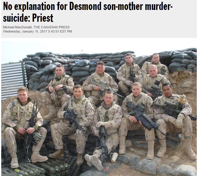 心的外傷後ストレス障害（PTSD）の元兵士、家族を惨殺して自殺（出典：http://www.theobserver.ca）