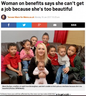 【海外発！Breaking News】高額な生活保護を受ける8人の子を持つシングルマザー「男に言い寄られて仕事ができない」のが悩み（英）