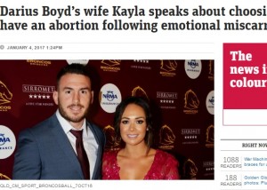 【海外発！Breaking News】「また流産するくらいなら堕胎した方が」　豪有名ラグビー選手の妻の決断に波紋