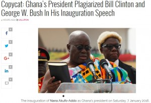 【海外発！Breaking News】ガーナ新大統領、就任演説は米大統領からのパクリ