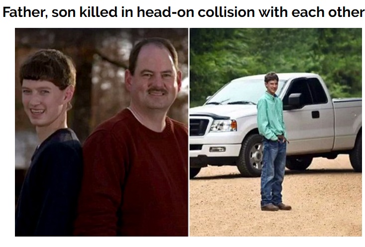 50歳父の車が息子の車に正面衝突し、ともに死亡（出典：http://www.farrahgray.com）
