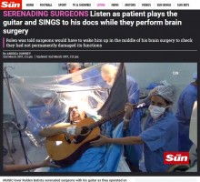 【海外発！Breaking News】脳手術を受けながらギターの弾き語りを披露した男性（ブラジル）