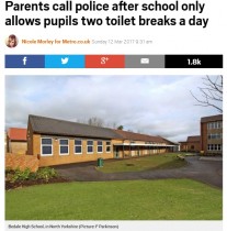 【海外発！Breaking News】「トイレ使用は一日2回のみ」制限を設けた英スクールに保護者ら激怒
