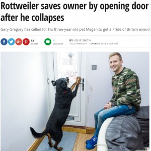 【海外発！Breaking News】911通報後に意識を失った男性　ペット犬が玄関の鍵を開け、救急隊を家の中に（英）