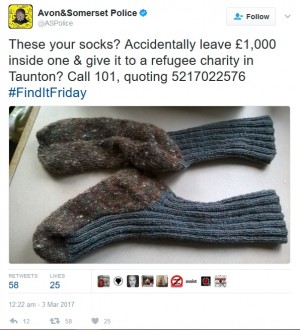 【海外発！Breaking News】慈善団体に寄付された衣類　その中の靴下から1000ポンドが見つかる（英）