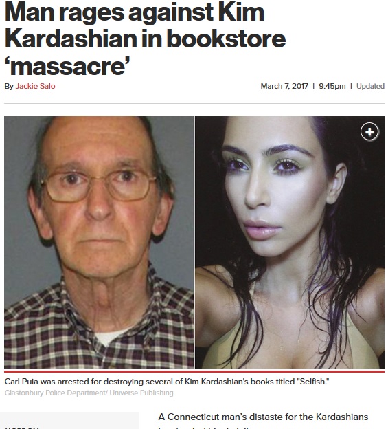 キム・カーダシアンが大嫌いな男、書店で著書を破損（出典：http://nypost.com）