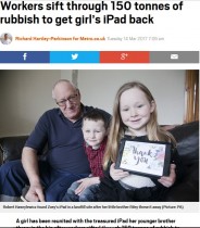 【海外発！Breaking News】iPadを4歳弟に捨てられて　150トンのゴミの山から奇跡的に見つかる（スコットランド）