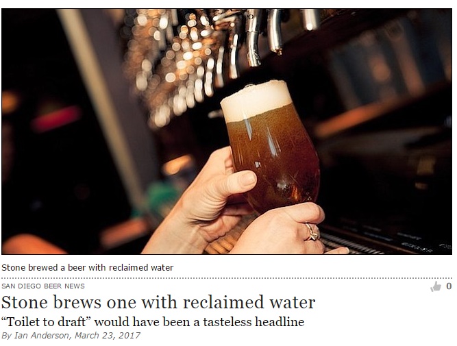地ビールにリサイクル水を使用、これはアリ!?（出典：http://www.sandiegoreader.com）