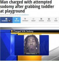 【海外発！Breaking News】公園で2歳女児のオムツを下ろして下半身を押し付ける　24歳男を逮捕（米）