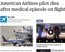 【海外発！Breaking News】着陸前の機内でパイロットが死亡　65歳定年制に不安の声も（米）