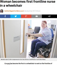 【海外発！Breaking News】事故に遭った女性　車椅子の看護師として職場復帰果たす（英）