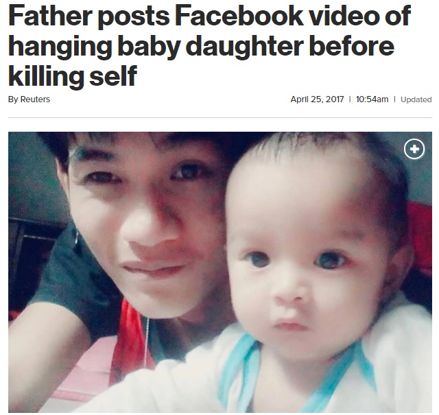 娘殺害の様子を動画配信した父親（出典：http://nypost.com）
