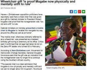 【海外発！Breaking News】ジンバブエ大統領、93歳のお祝いに閣僚たちが“車椅子”贈るも物議に