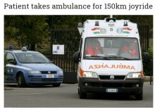 【海外発！Breaking News】病人いきなり豹変　救急車を乗っ取り高速を150km疾走（伊）