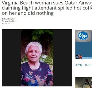 【海外発！Breaking News】熱いコーヒーをこぼしても無視!?　カタール航空の乗客、損害賠償を求め訴え