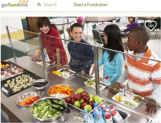 給食費を払えない子供達のために寄付金サイトが設置される（画像は『GoFundMe 2017年5月9日付「Erase Seattle School Lunch Debt!」』のスクリーンショット）