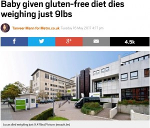 【海外発！Breaking News】グルテンフリー食を強いられた生後7か月男児、栄養失調で死亡（ベルギー）