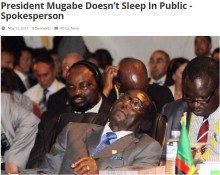 【海外発！Breaking News】会議中に目を閉じるジンバブエ大統領　「目を守っているだけ」政府が擁護