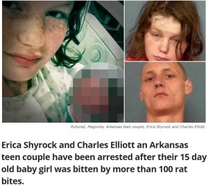 【海外発！Breaking News】生後15日の新生児がネズミに噛まれた痕多数、10代両親を逮捕（米）