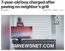 【海外発！Breaking News】7歳少年を逮捕　屋根に上り隣家のバーベキューグリルに向かって放尿（米）