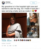 【海外発！Breaking News】入院中の祖母を「元気づけたい」　孫が愛犬を持ち込む（米）