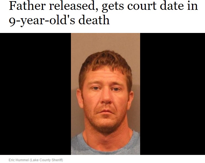 娘のサッカーチームでコーチを務めていた33歳父親（画像は『Chicago Tribune　2017年6月13日付「Father released, gets court date in 9-year-old's death」（Lake County Sheriff）』のスクリーンショット）