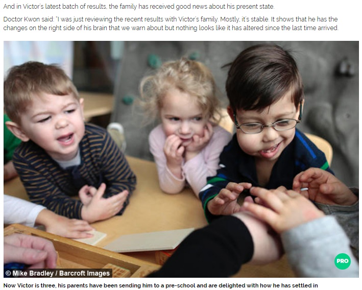 奇病「CLOVES症候群」と闘う米3歳児（画像は『Barcroft TV　「Cloves Syndrome: Three-Year-Old Boy Grows Faster On One Side Of His Body」（Mike Bradley / Barcroft Images）』のスクリーンショット）