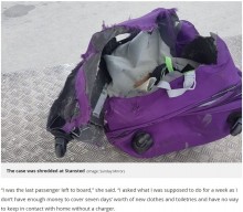 【海外発！Breaking News】空港で預けたスーツケースが無残に　18歳女性「ホリデーが台無し」と激怒（英）