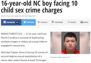【海外発！Breaking News】16歳被告人の顔写真も公開　児童ポルノをダウンロードして複製（米）