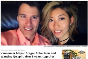 【海外発！Breaking News】バンクーバー市長との熱愛に終止符か　中国人女性歌手、故郷で母親に汚職事件