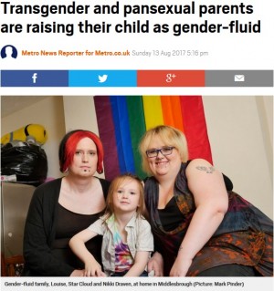 【海外発！Breaking News】我が子を“無性別”に育てるトランスジェンダー＆パンセクシュアルの両親（英）