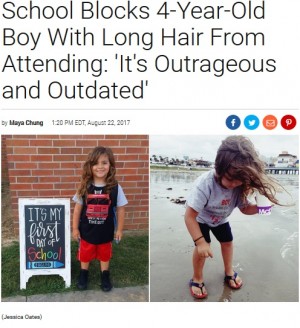 【海外発！Breaking News】ロングヘアで初登校した4歳男児、学校から「髪を切るまで来ないで」（米）