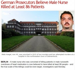 【海外発！Breaking News】不正な薬剤投与で最低でも84名の患者を殺害　ドイツで元看護師を追訴